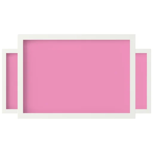 3x White Frame – Pink Background